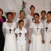 Sylvia Aggenbach en koor